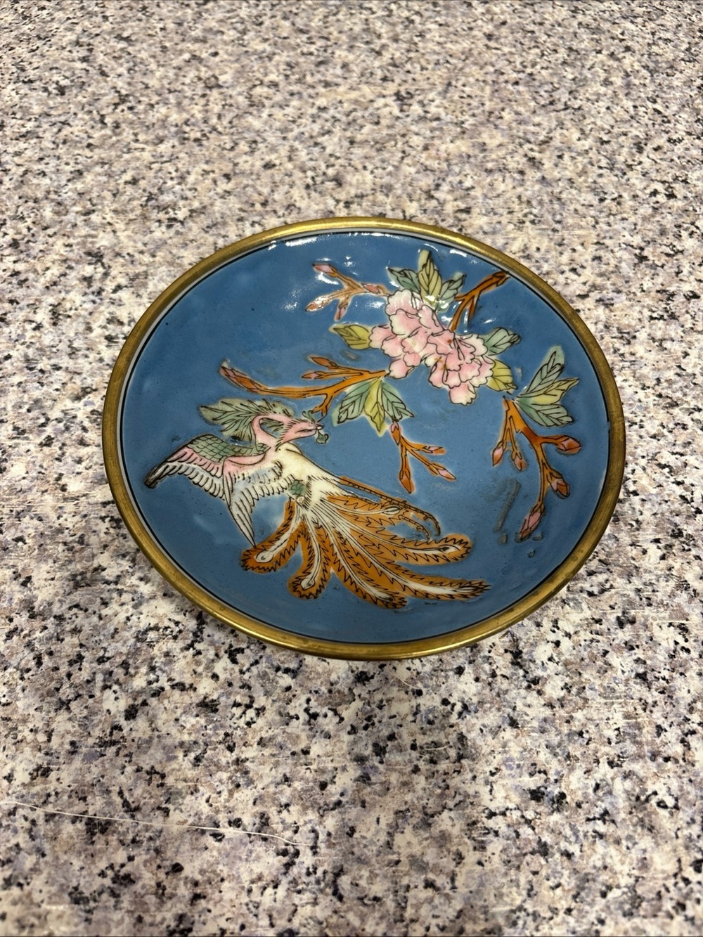 Vintage Hand Painted Macau Trinket Dish 5.5”